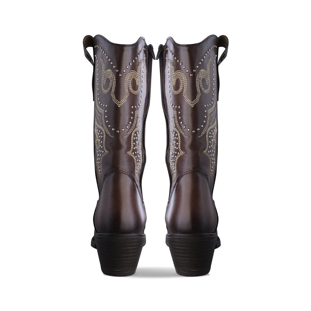 Bota Vaquera Dama 96397 Davina Piel Brandy