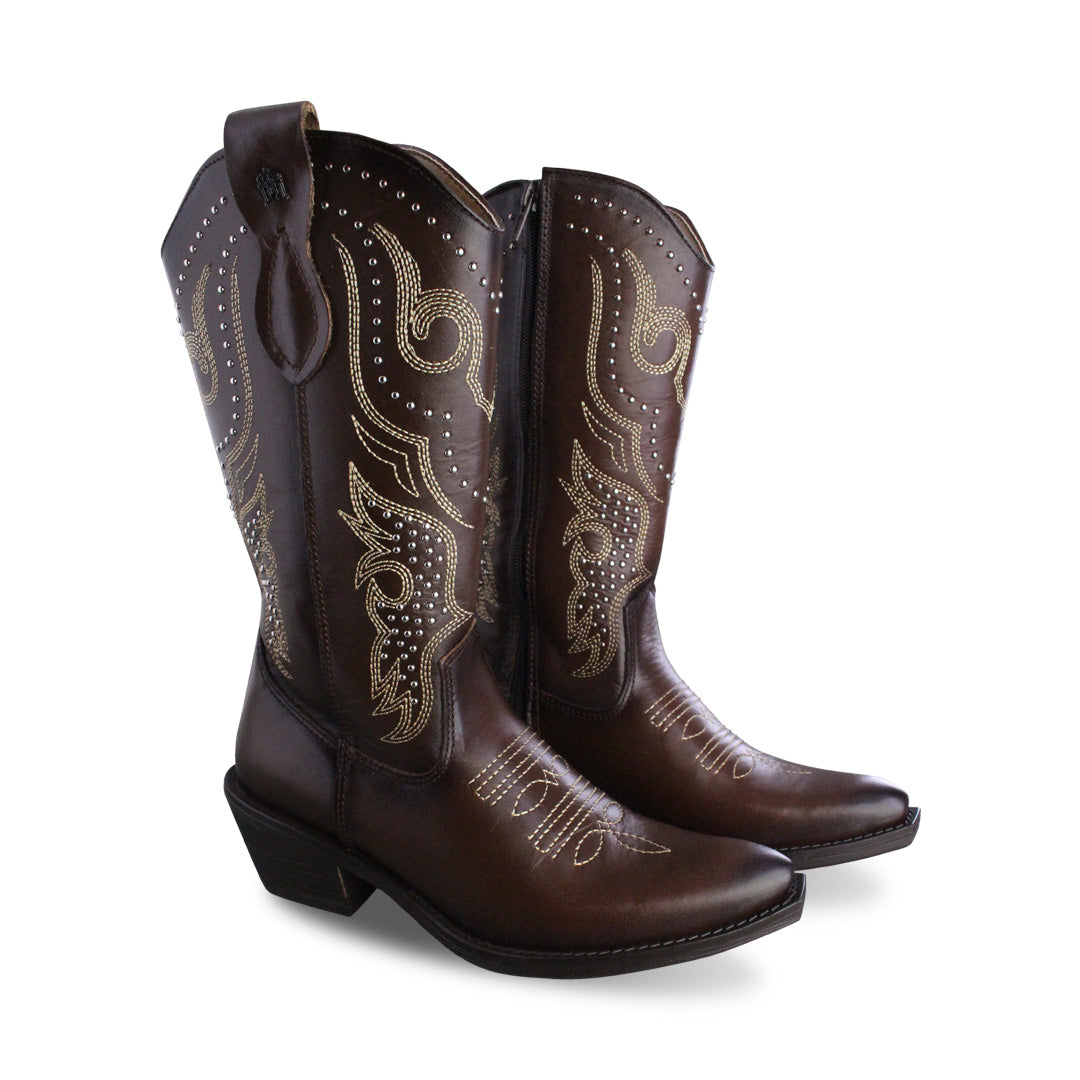Bota Vaquera Dama 96397 Davina Piel Brandy