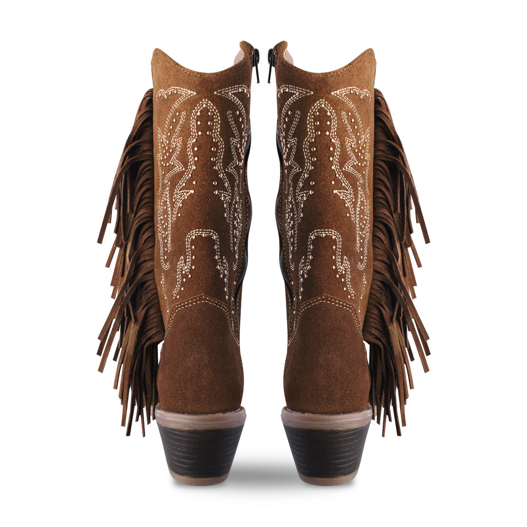 Bota Vaquera Mujer 96411 Davina Gamuza Café