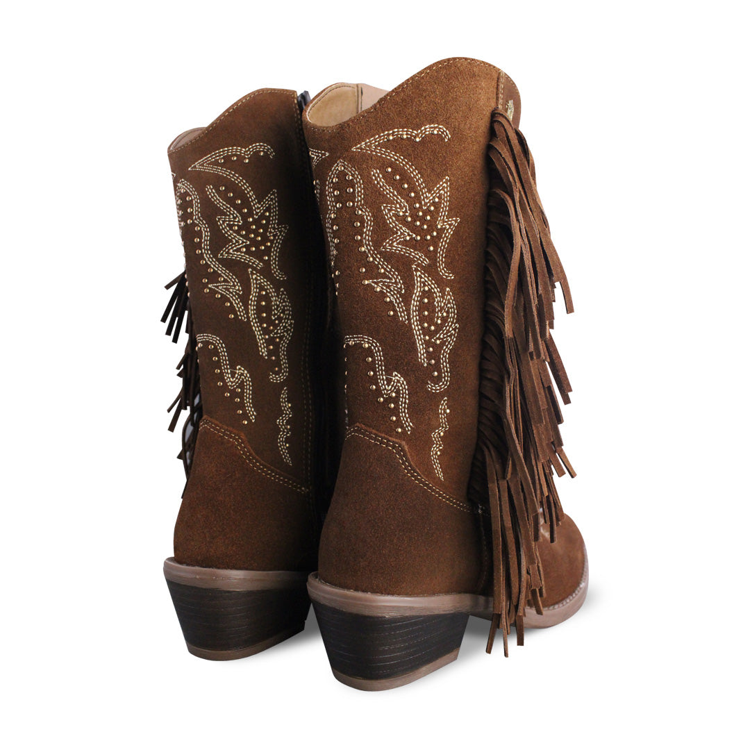 Bota Vaquera Mujer 96411 Davina Gamuza Café