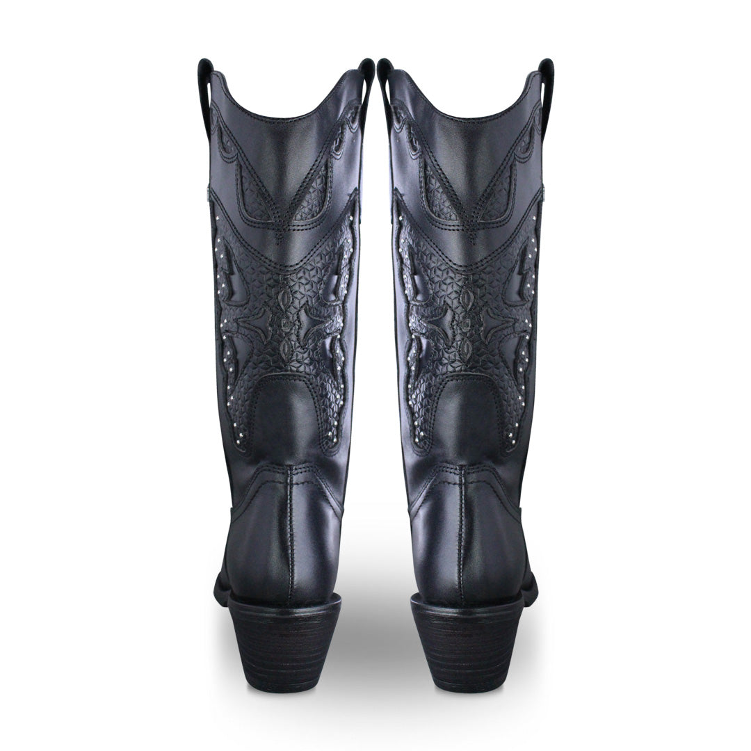 Bota Vaquera Mediana Mujer 96450 Negro