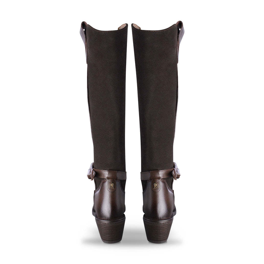 Bota Vaquera Alta Mujer 96506 Piel Davina Madera