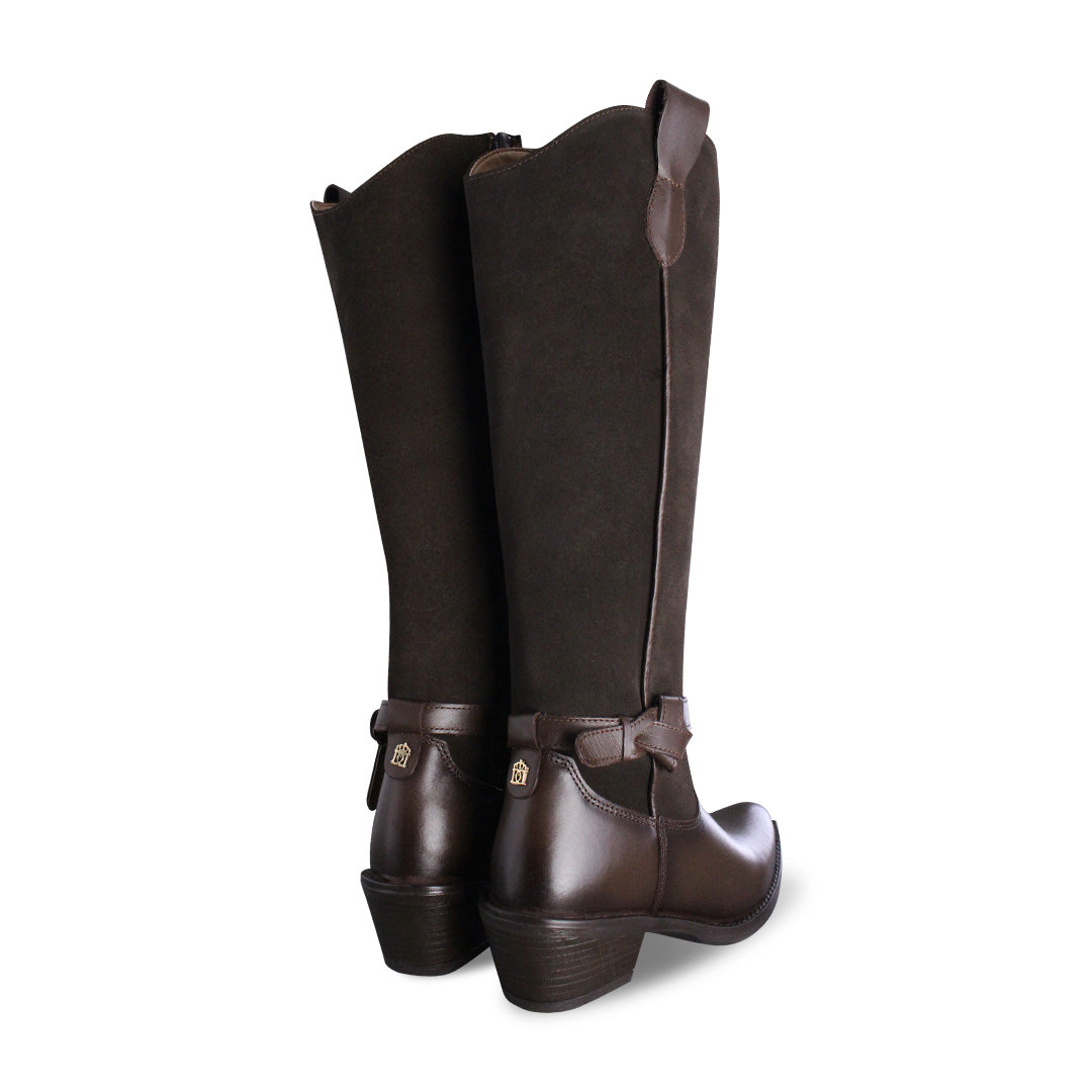 Bota Vaquera Mujer 96506 Piel Davina Madera