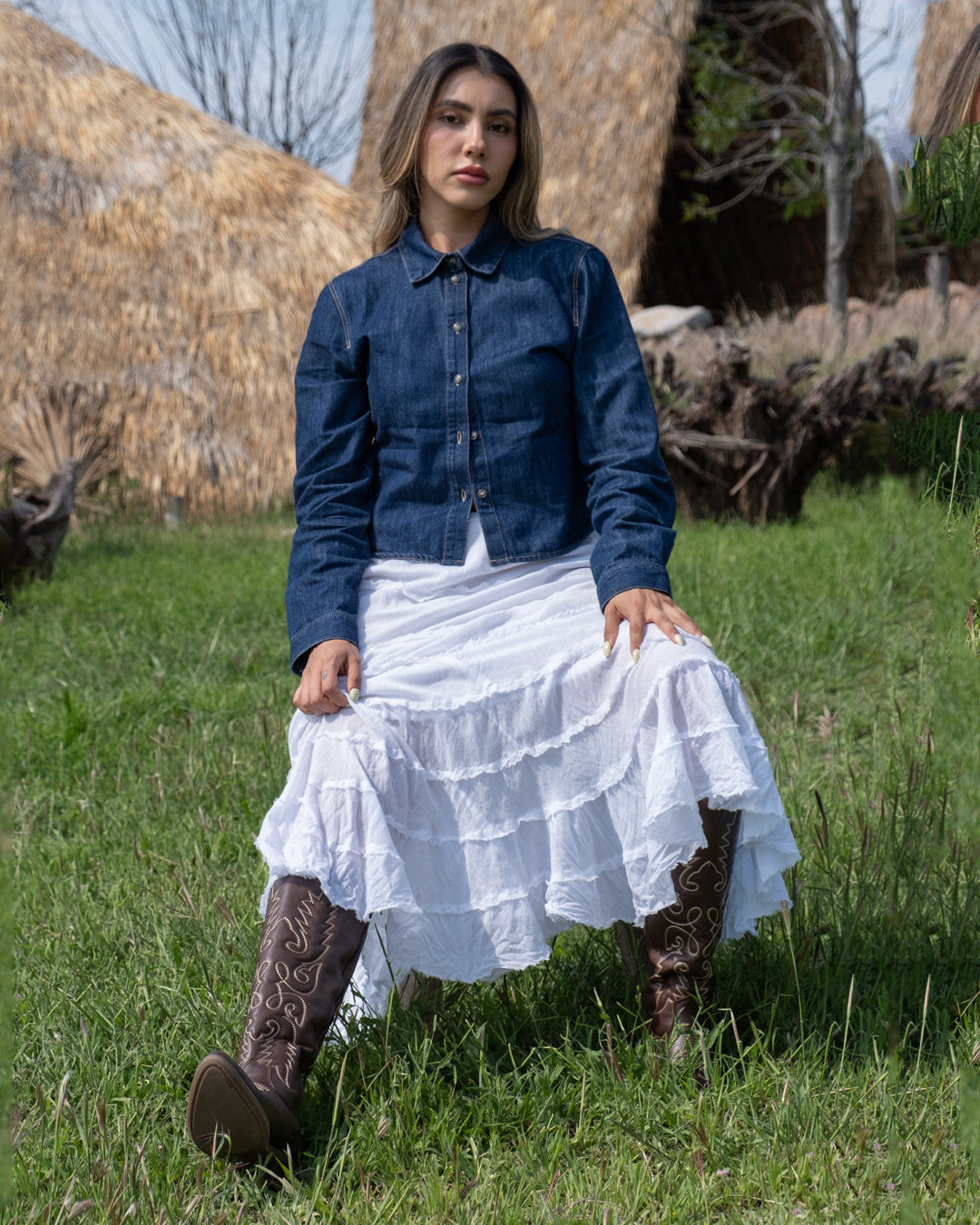 Bota Vaquera Dama 96533 Davina Piel Brandy