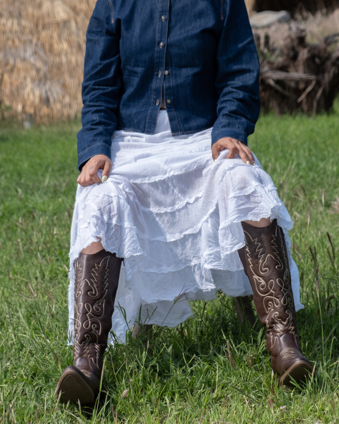 Bota Vaquera Dama 96533 Davina Piel Brandy