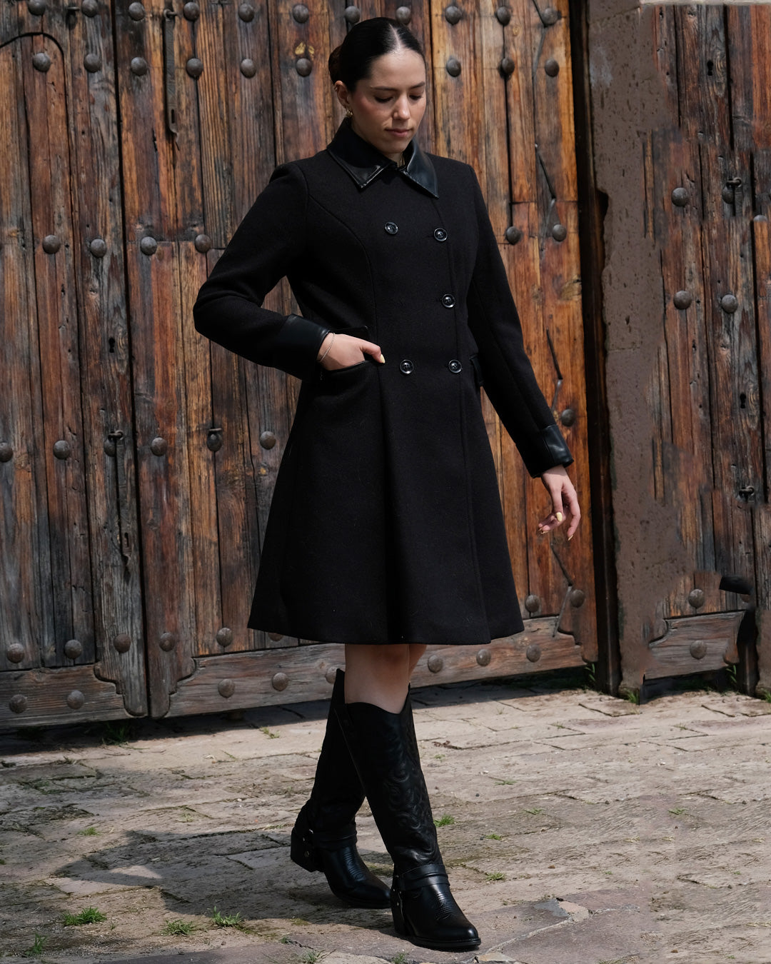 Bota Alta Vaquera 96534 Davina Piel Negra