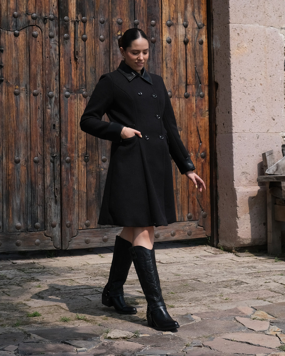 Bota Alta Vaquera 96534 Davina Piel Negra