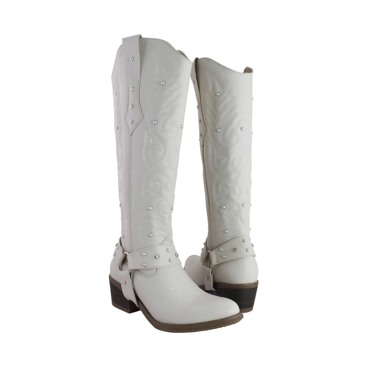 Bota Vaquera Dama 96540 Carlota Piel Marfil