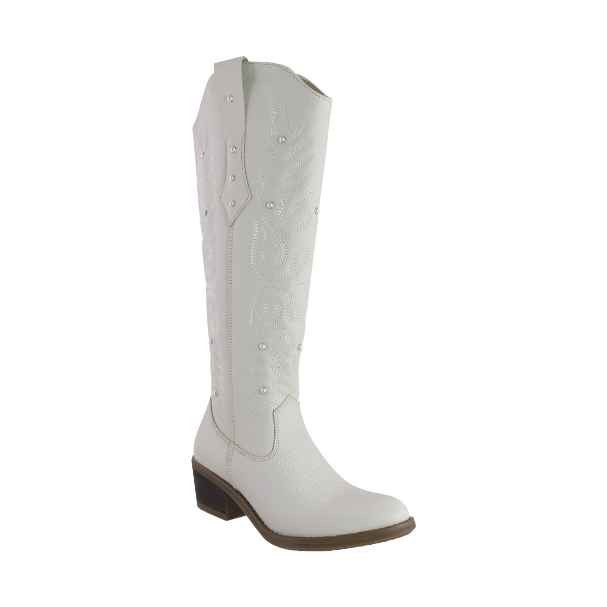 Bota Vaquera Dama 96540 Carlota Piel Marfil