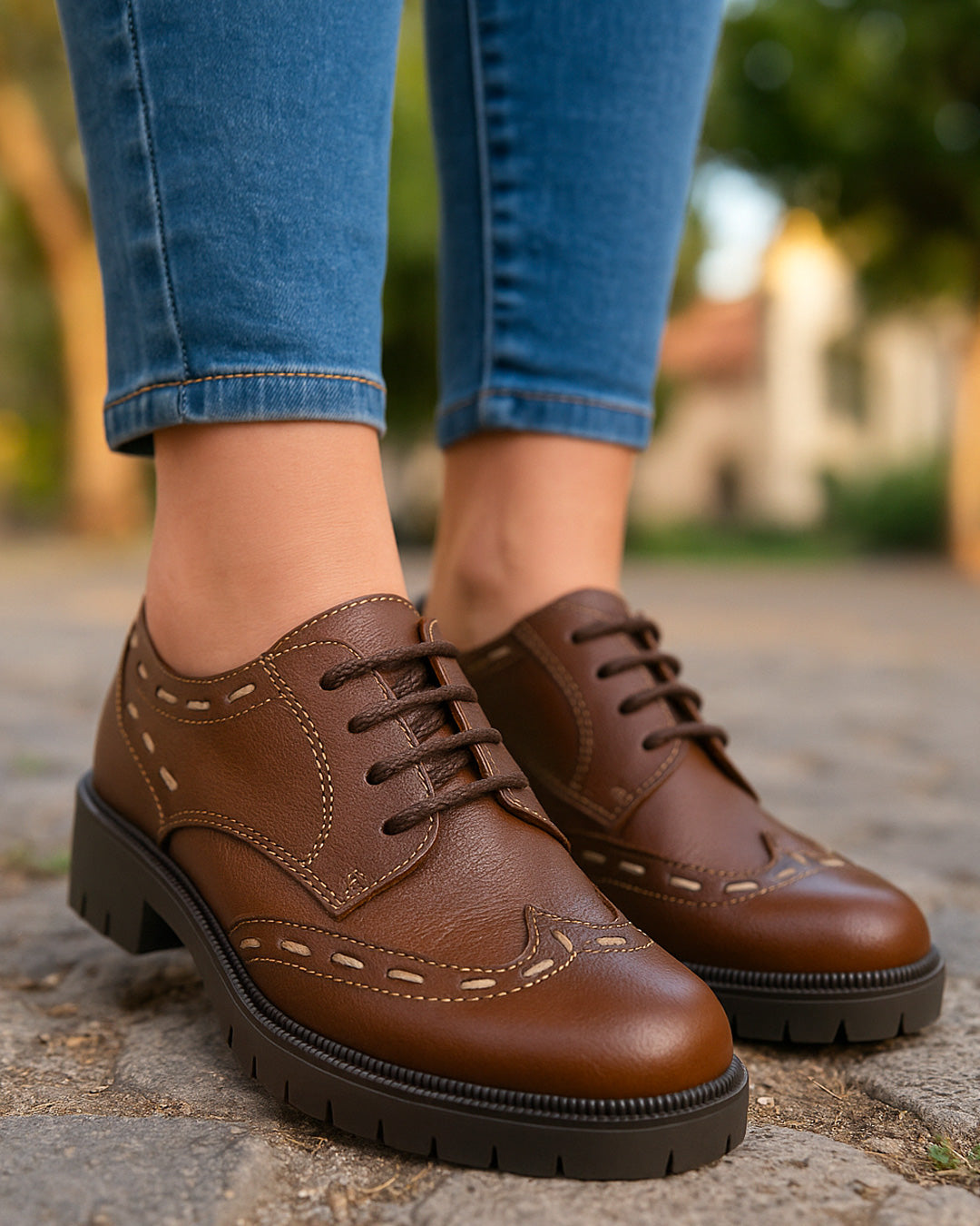 Mocasín 9672 Piel Davina Café