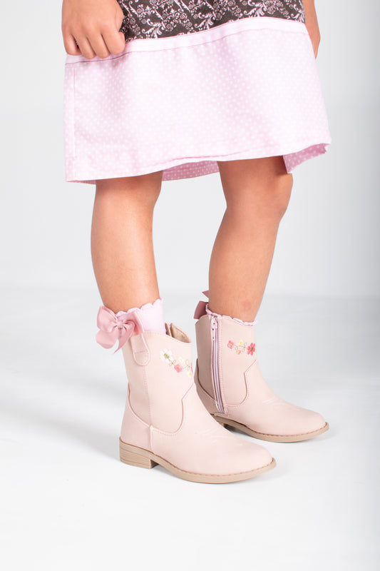 Bota Vaquera Niña 74001 Rosa Flores