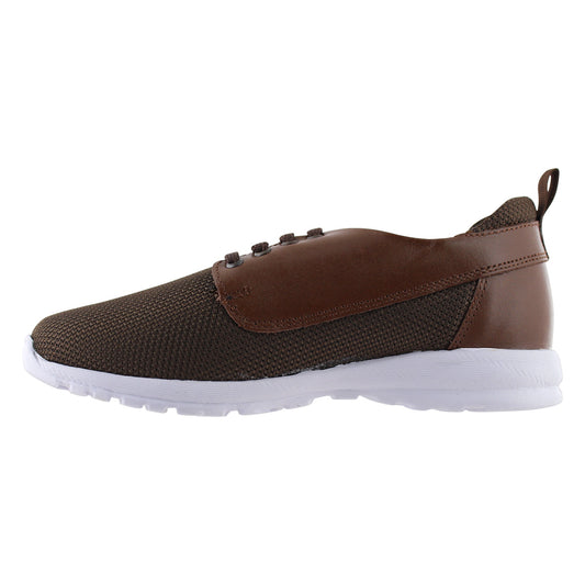 Tenis Hombre 085  Casual Malla Café
