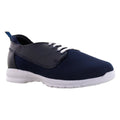 Tenis Hombre 085 Malla Azul Marino con Cintas