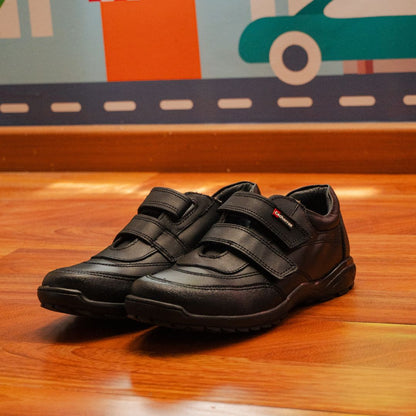 Zapato Escolar Niño 50070 Piel Negro Doble Velcro