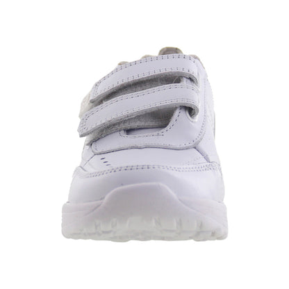Tenis Escolar Unisex 126 Piel Blanca doble Velcro
