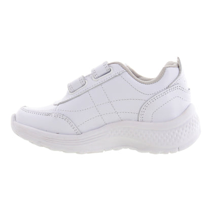 Tenis Escolar Unisex 126 Piel Blanca doble Velcro