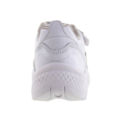 Tenis Escolar Unisex 126 Piel Blanca doble Velcro