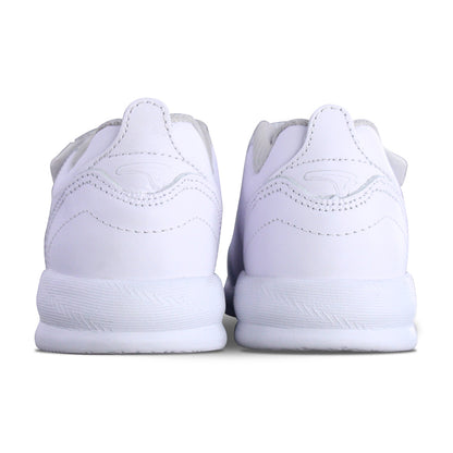 Tenis Escolar Unisex 127 Piel Blanco doble Velcro