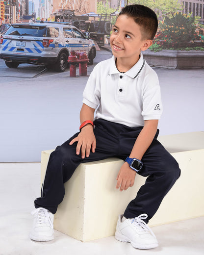 Tenis Escolar 170 Piel Blanco