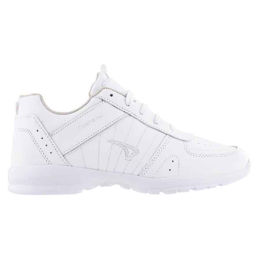 Tenis Escolar 170 Piel Blanco