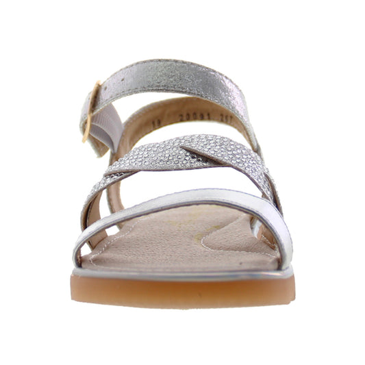 Sandalia Niña 20091 Plata con Tiras