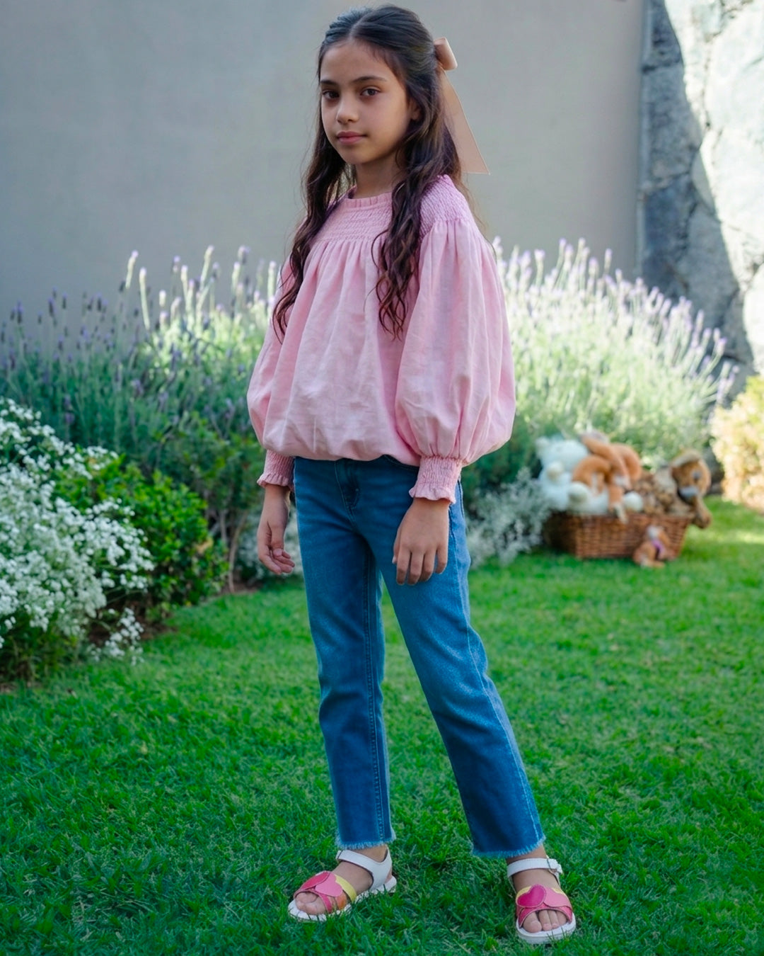 Sandalia Niña 2020 Piel Blanco con hebilla y Corazón