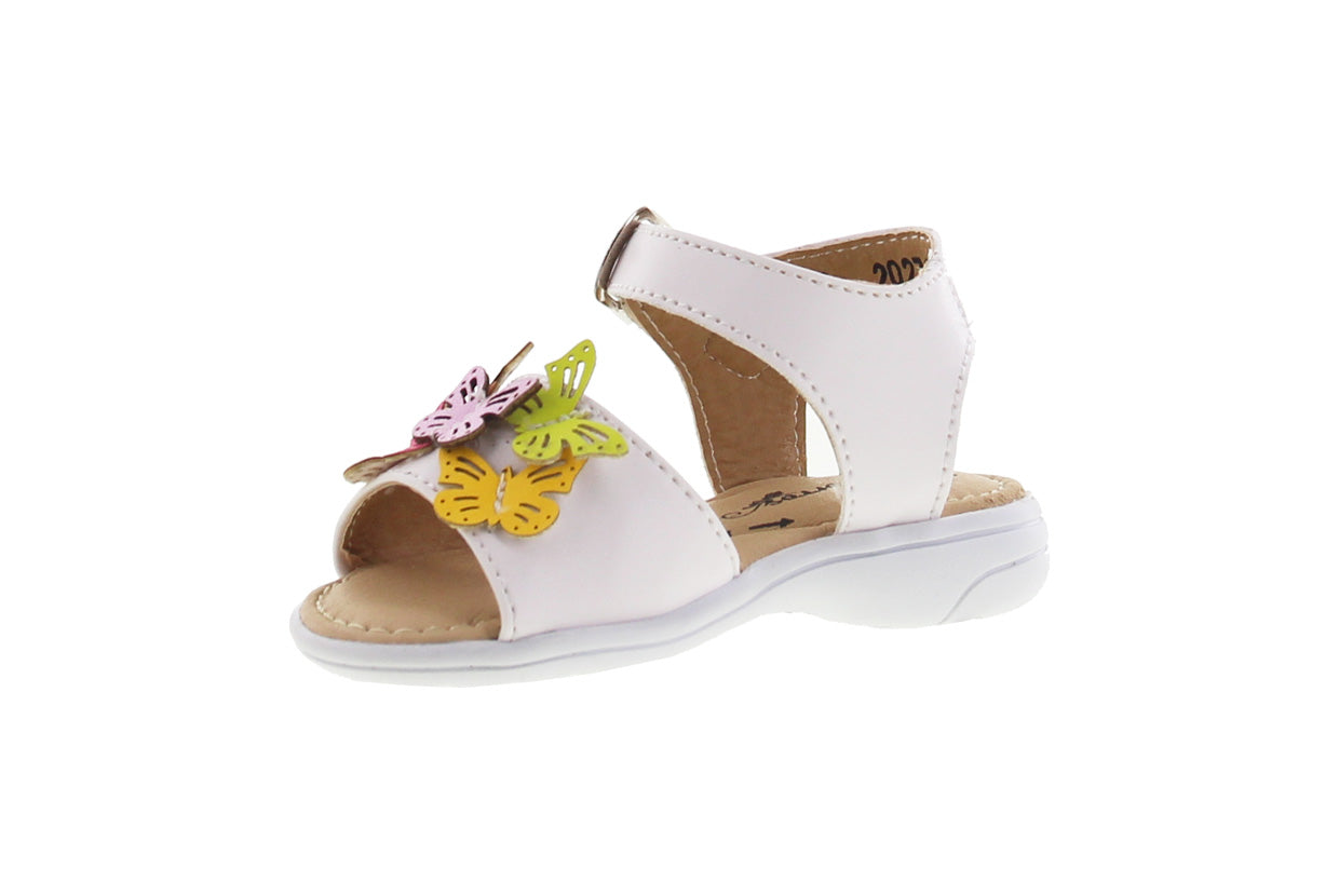 Sandalia Niña 20270 Blanco Mariposas Colores