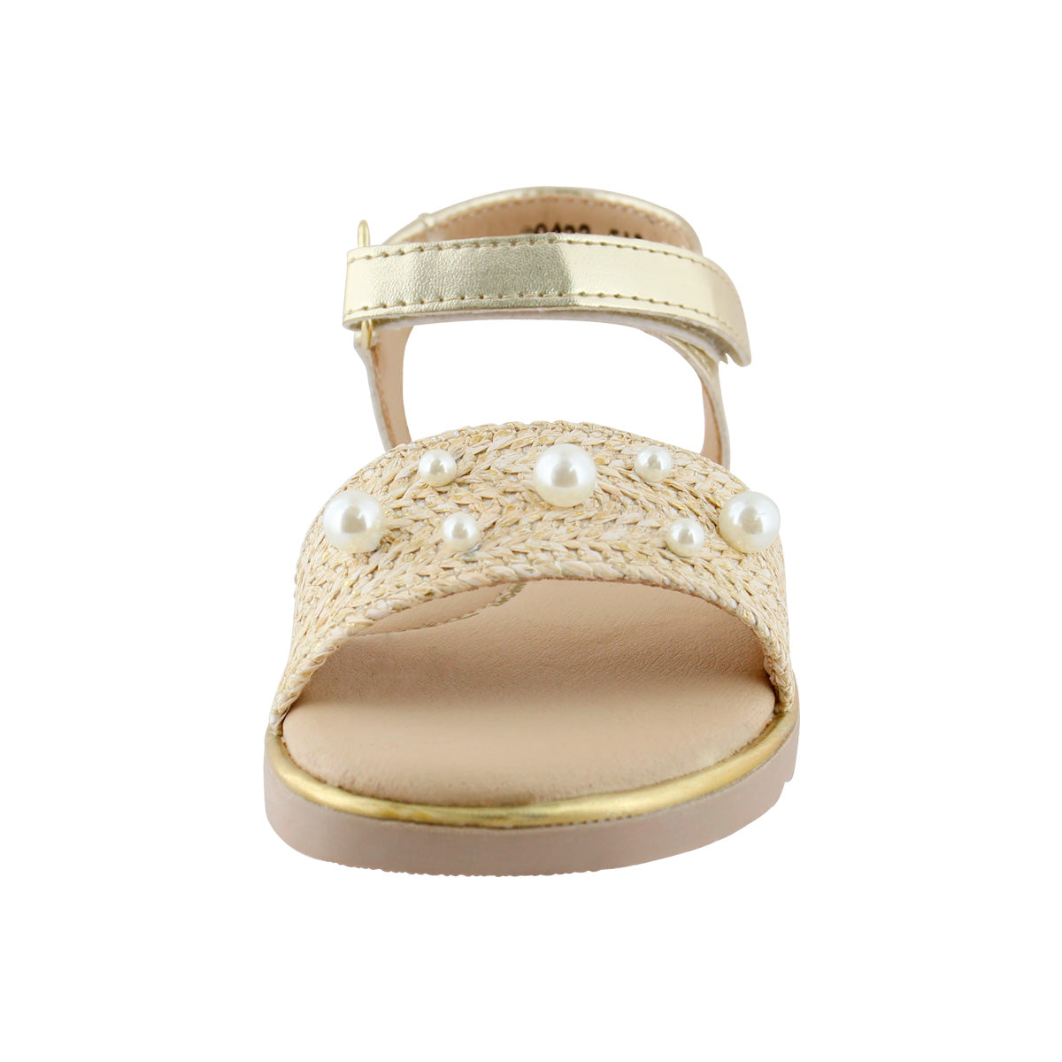 Sandalia Niña 20402 Yute Arena con Perlas