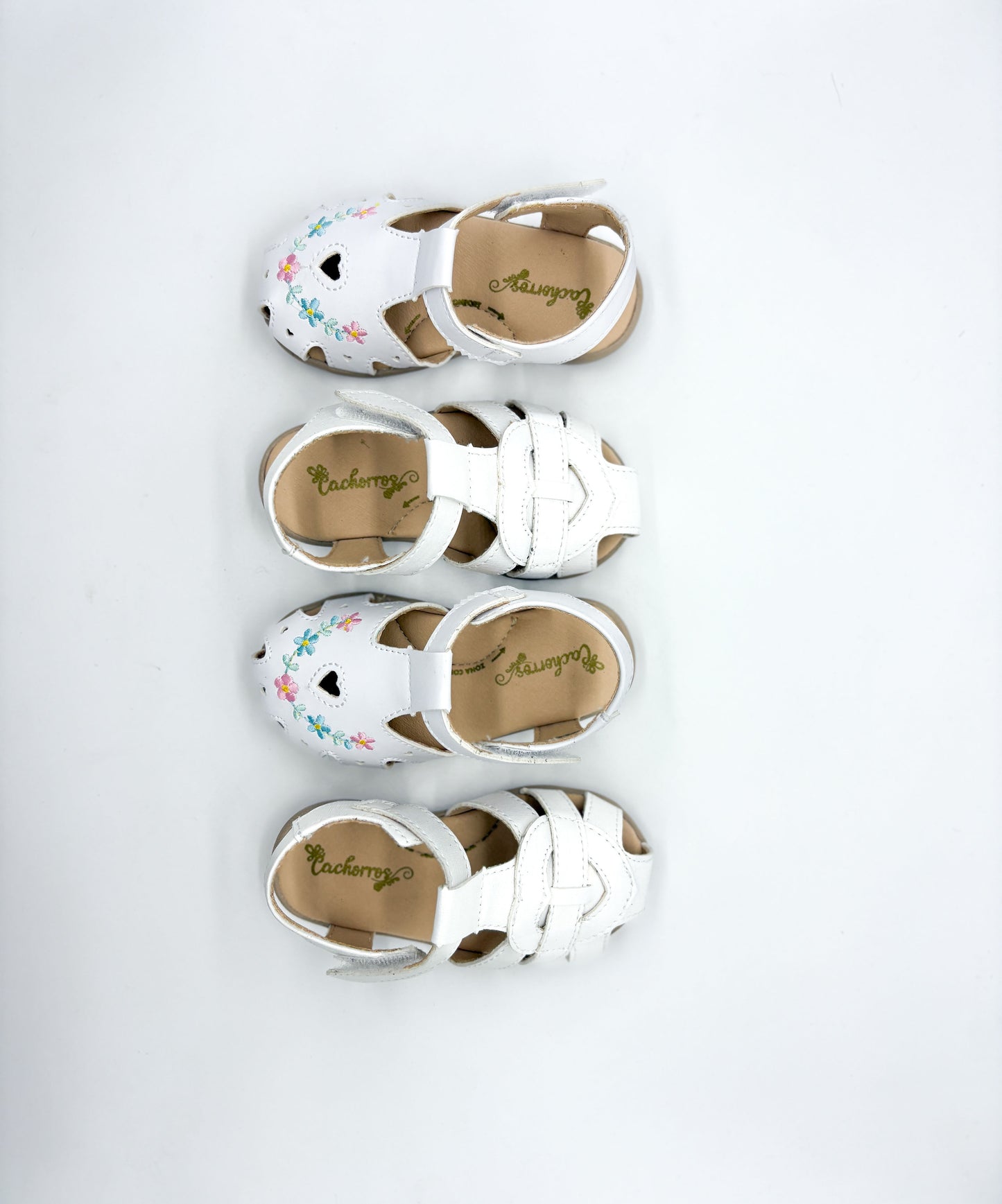 Sandalia Niña 20420 Nacarado Cruzado con Velcro