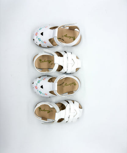 Sandalia Niña 20420 Nacarado Cruzado con Velcro