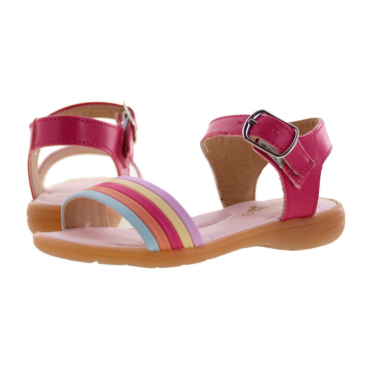 Sandalia Niña 20606 Rosa Multicolor con Hebilla