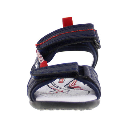 Sandalia Niño 25015 Piel Marino doble Velcro