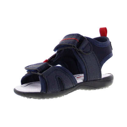 Sandalia Niño 25015 Piel Marino doble Velcro