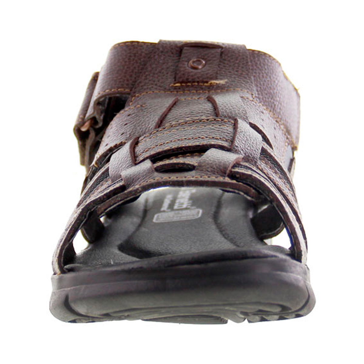 Sandalia Hombre 25055 Piel Café Con Velcro