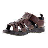 Sandalia hombre 25055 piel café con velcro