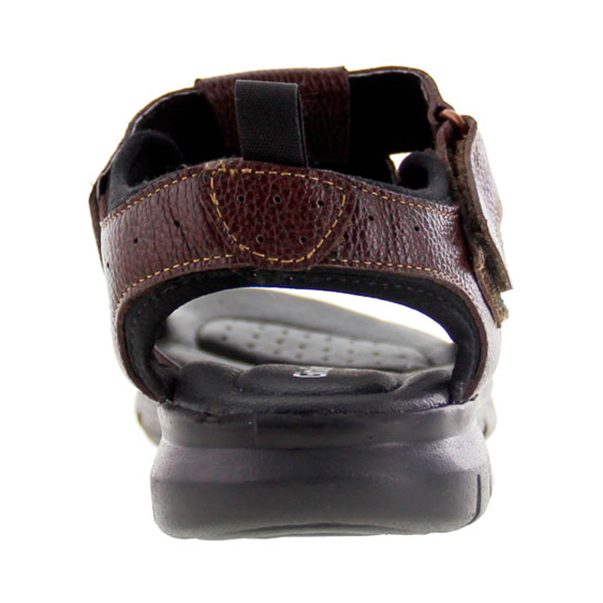 Sandalia Hombre 25055 Piel Café Con Velcro