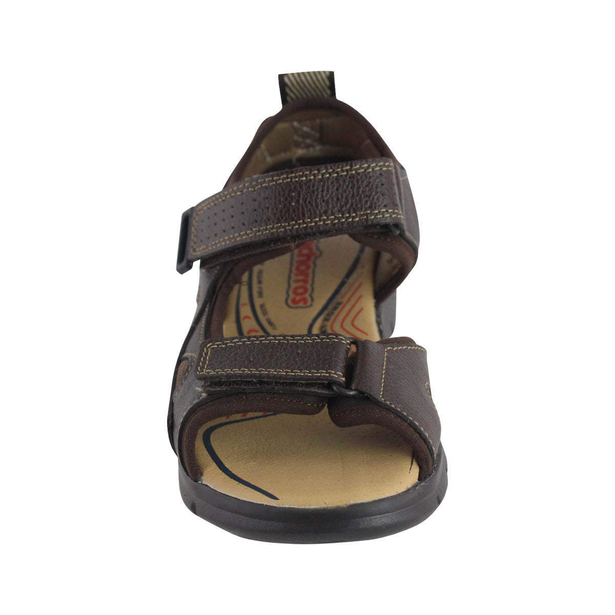 Sandalia Niño 2526 Piel Café doble Velcro