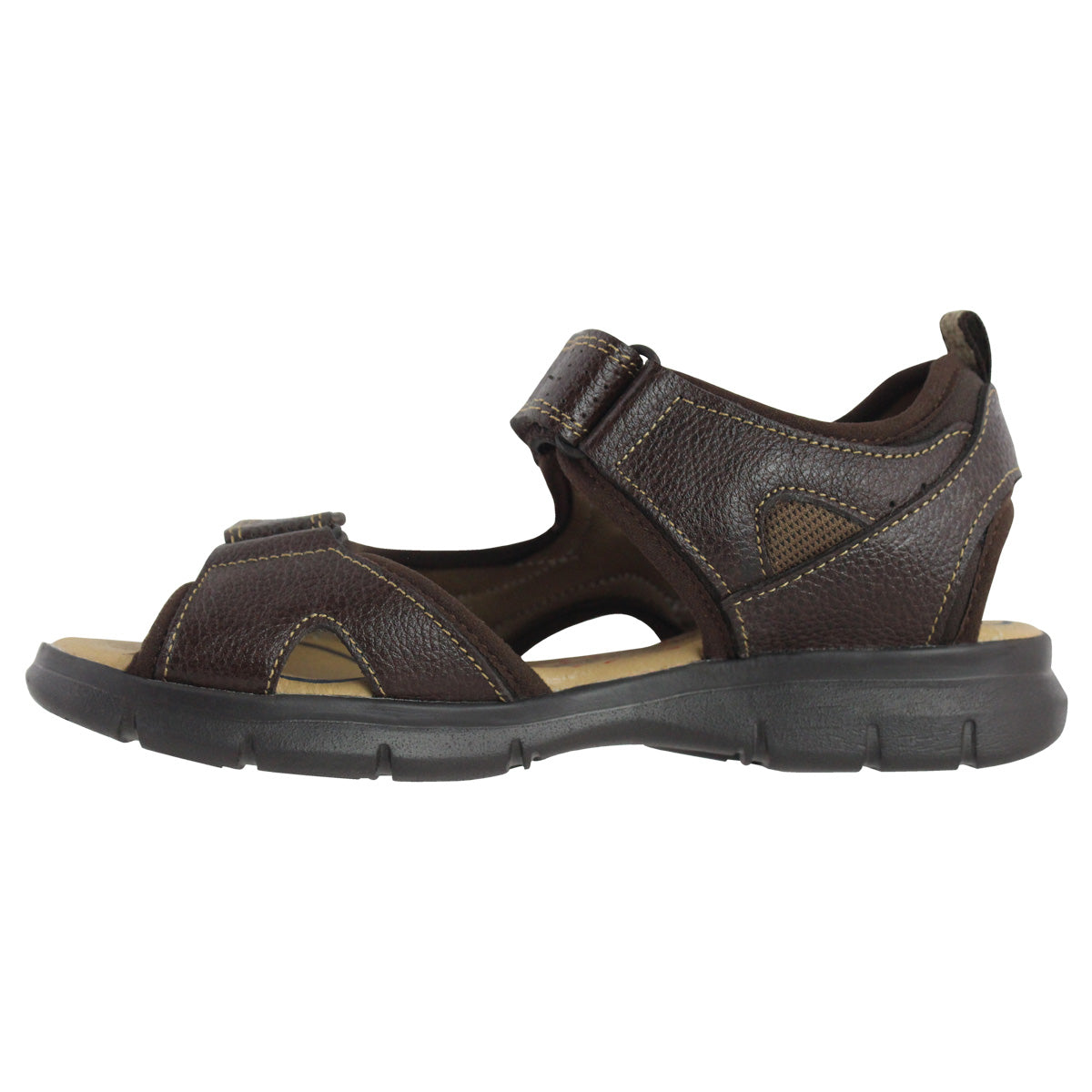 Sandalia Niño 2526 Piel Café doble Velcro