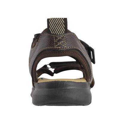 Sandalia Niño 2526 Piel Café doble Velcro