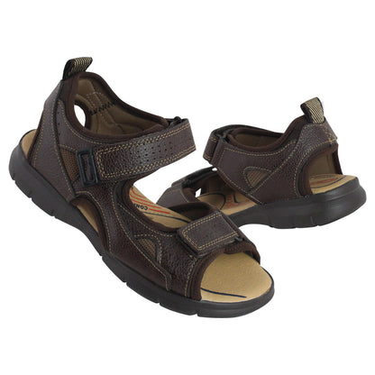 Sandalia Niño 2526 Piel Café doble Velcro