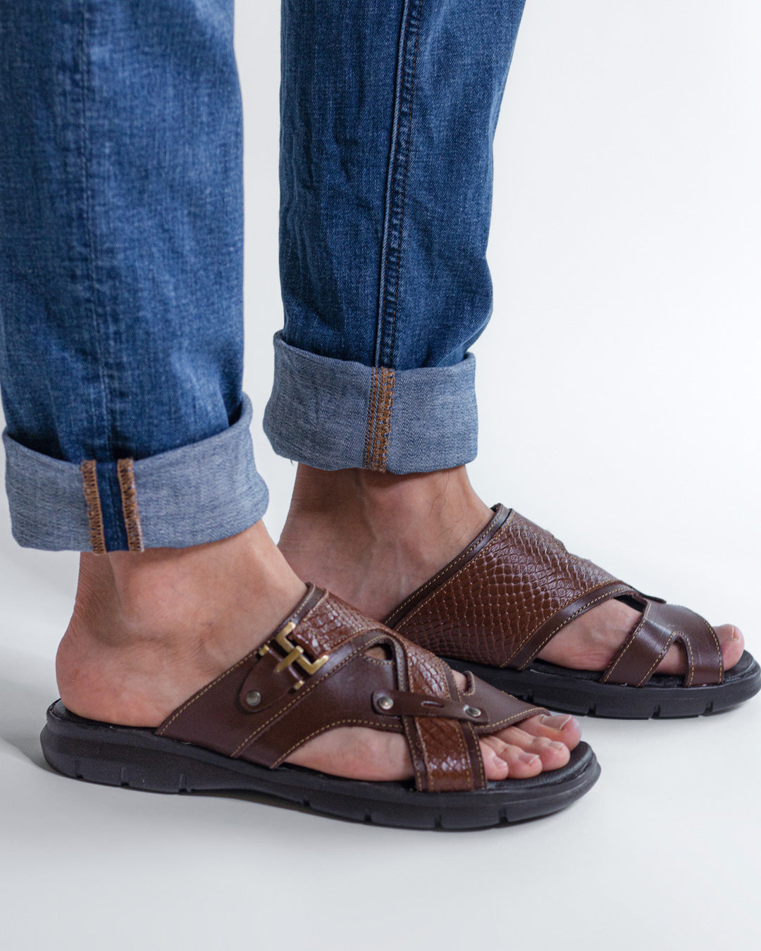 Sandalia Hombre 25400 Piel Café
