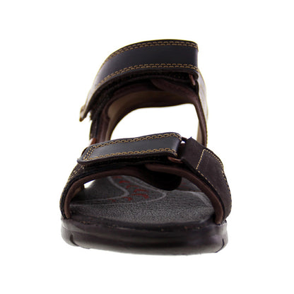 Sandalia Niño 2545 Piel Café con Doble Velcro