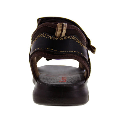 Sandalia Niño 2545 Piel Café con Doble Velcro