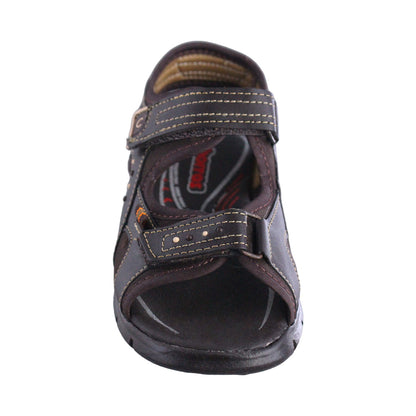 Sandalia Niño 2570 Piel Café Doble Velcro