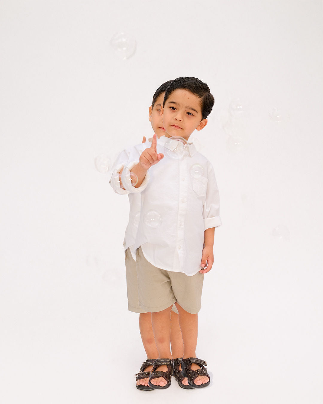 Sandalia Niño 2570 Piel Café Doble Velcro