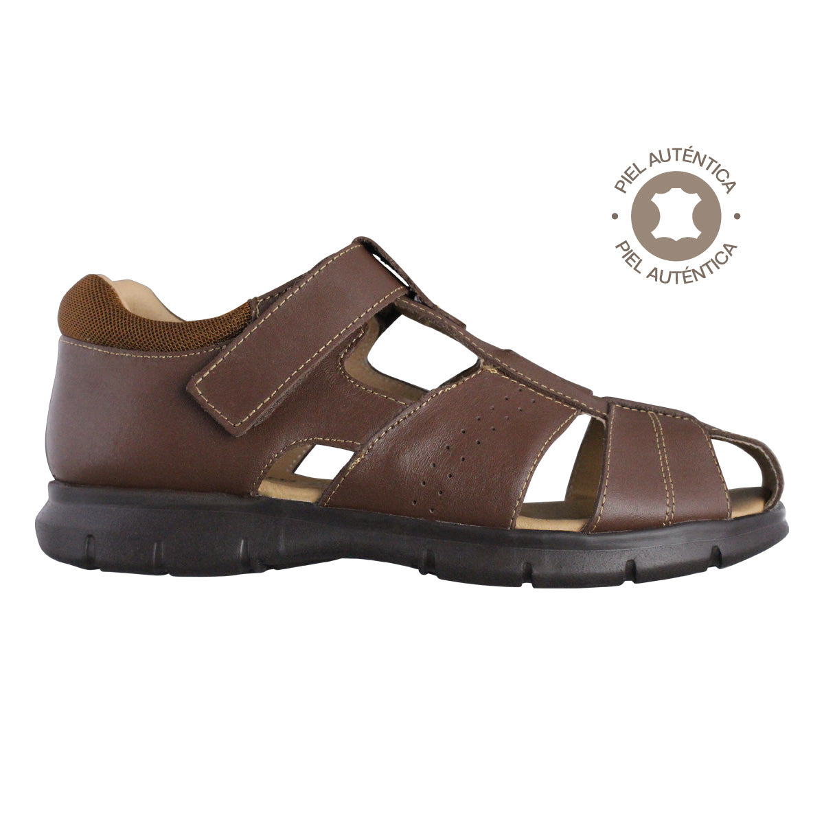 Sandalia Hombre 2666 Piel Café