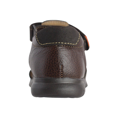 Sandalia Niño 2680 Piel Café con Velcro