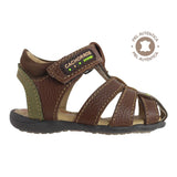 Sandalia niño 2823 piel shedrón con velcro