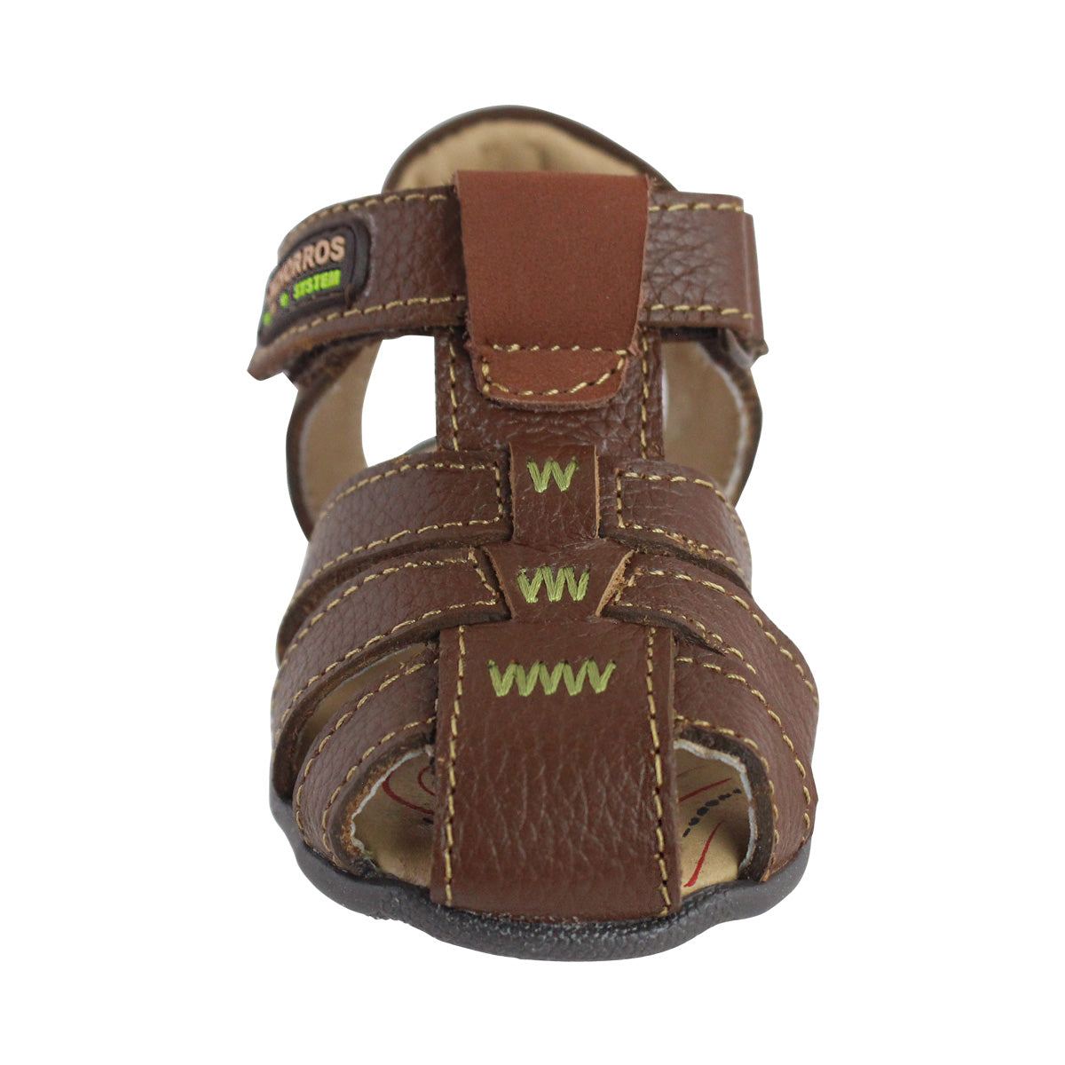 Sandalia Niño 2823 Piel Shedrón con Velcro