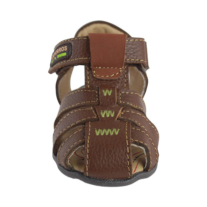 Sandalia Niño 2823 Piel Shedrón con Velcro